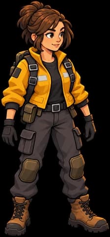 A survivor in a yellow jacket ready to rebuild Lantern District